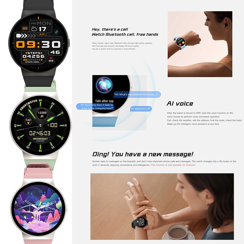 ZL78 pro Smart Watch for Men Women BT Calling Watch Heart Rate Monitor Reloj Smartwatch with Long Battery Life Dafit APP