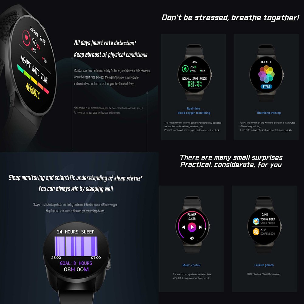 ZL78 pro Smart Watch for Men Women BT Calling Watch Heart Rate Monitor Reloj Smartwatch with Long Battery Life Dafit APP