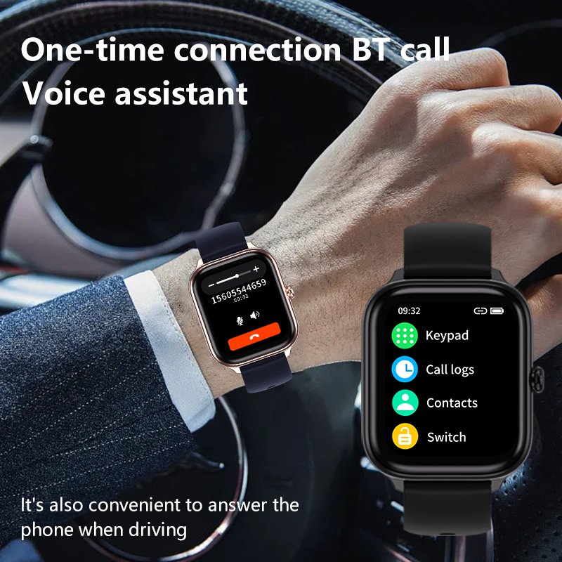 Hot Selling T11C Smart Watch For Men and Women, IP68 Waterproof, Multi Sport mode and BT Call