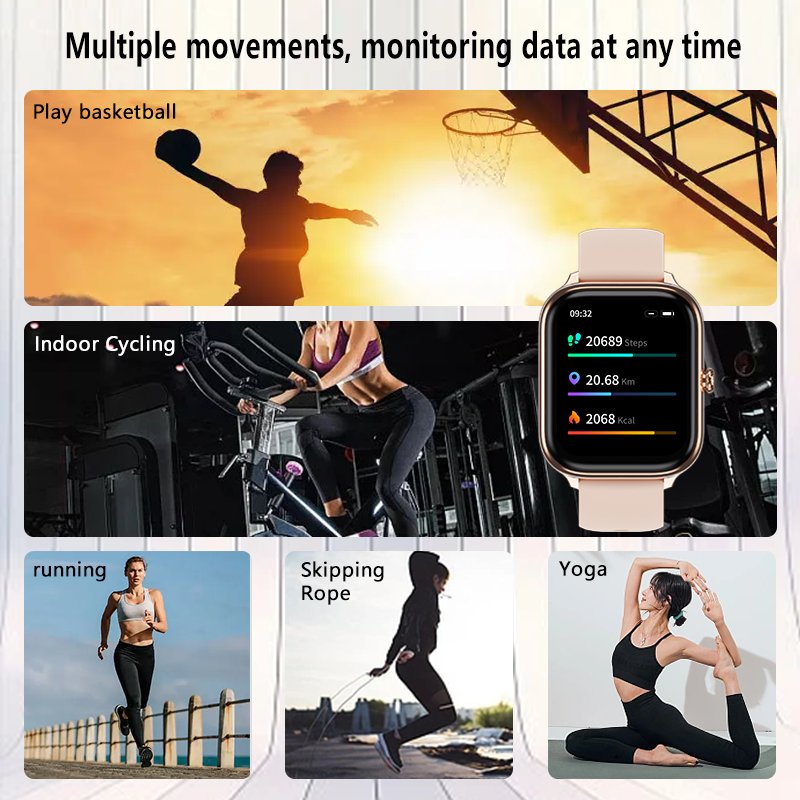 Hot Selling T11C Smart Watch For Men and Women, IP68 Waterproof, Multi Sport mode and BT Call