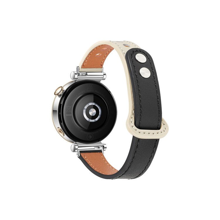 18 20 22mm Band for Galaxy Watch 3 4 5 6 Classic Active Dual Studs Calf Striped Leather Smart Watch Strap