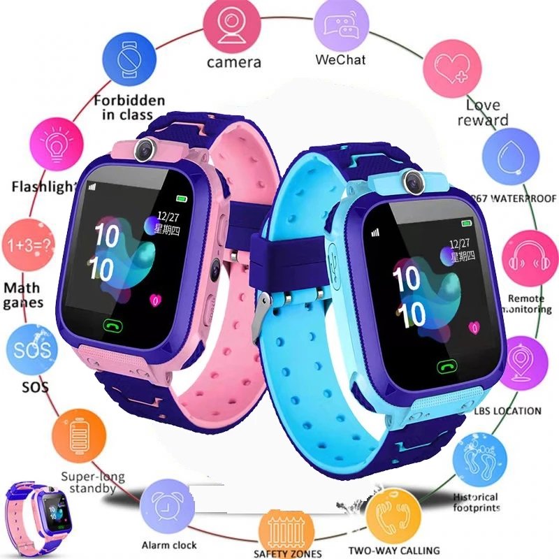 Smartwatch Gift For Boys Girls Q12 Children's Smart Watch SOS Sim Card Call Phone Watches Kids Camera Clock smart watches