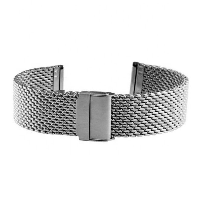 WD011 Unisex Silver Metal Watch Band Bracelet Titanium Stainless Steel Smart Watch Accessories in Sizes 18 24 22mm Wristbands