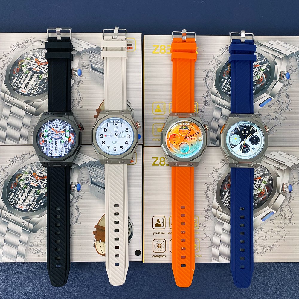 Amoled screen smart watch Z83max with 3 Watchbands NFC Heart Rate Monitor Game GPS Z83 Max waterproof Smartwatch