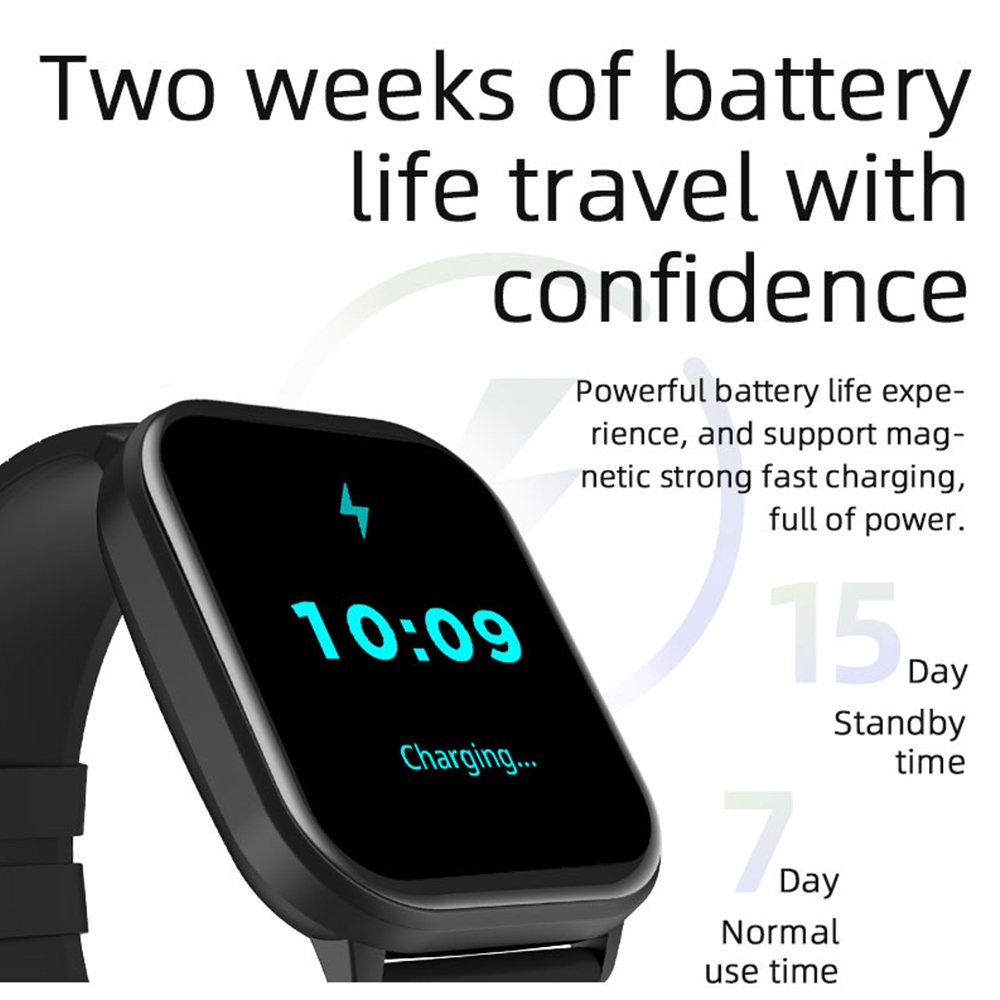 VALDUS 280 mAh Battery 2.01Inch Square Screen Smartwatch Supports Heart Rate Blood Oxygen IP68 Function VS02 Fashion Smart Watch