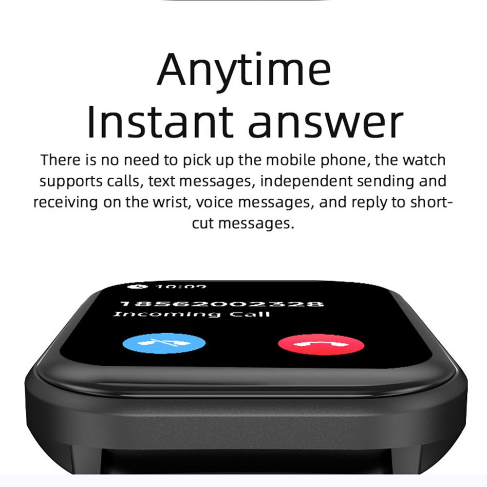 VALDUS 280 mAh Battery 2.01Inch Square Screen Smartwatch Supports Heart Rate Blood Oxygen IP68 Function VS02 Fashion Smart Watch