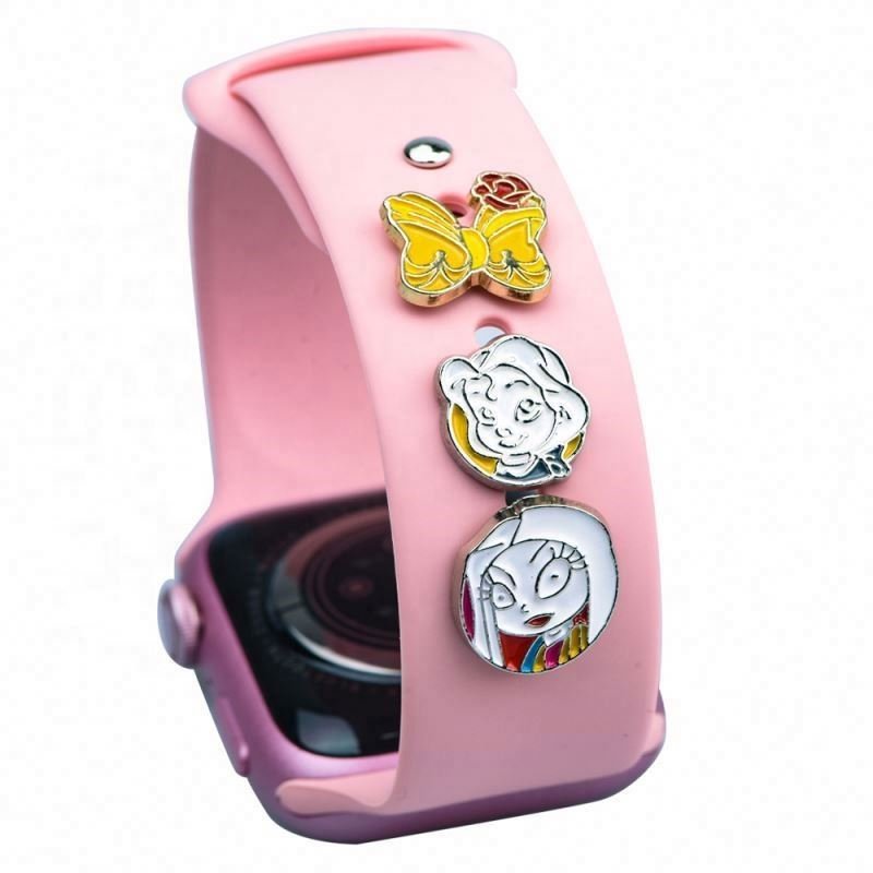Custom Hard Enamel Band Charms For Bracelet Metal Paw Decorative Nails i Watch Charms For Smart Watch Bands & Accessories