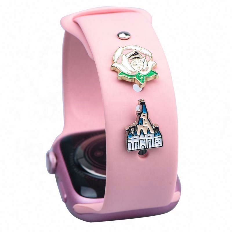Custom Hard Enamel Band Charms For Bracelet Metal Paw Decorative Nails i Watch Charms For Smart Watch Bands & Accessories