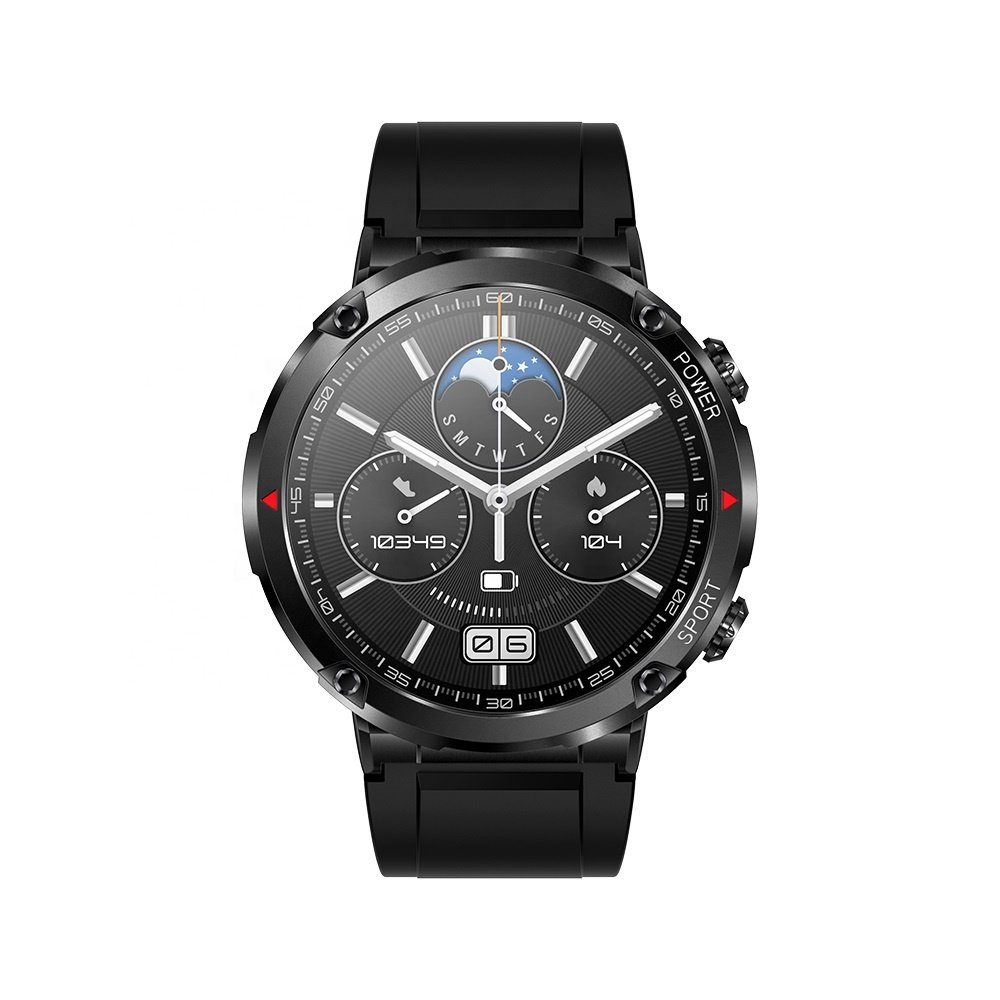 Qwatch Pro Smart Watch T30 BT Call IP68 Waterproof Heart Rate Fitness Tracker Sports Men 1.6 Inch Large Screen Round Smart Watch