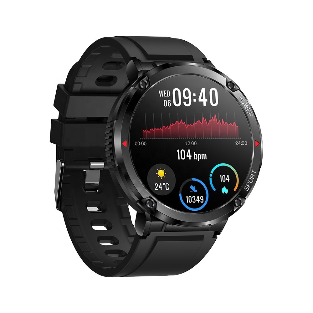 Qwatch Pro Smart Watch T30 BT Call IP68 Waterproof Heart Rate Fitness Tracker Sports Men 1.6 Inch Large Screen Round Smart Watch