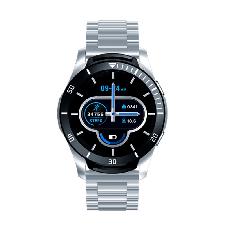 Full-Circle Full-Touch Solid Steel Band Men'S And Women'S Business With Always-On Dial Display Metal Ce Rohs Smart Watch