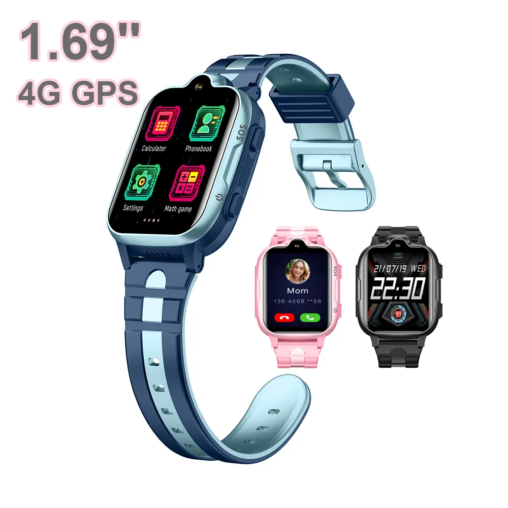 Big screen smart watch 1.69 inches K15 HD video call 4G smartwatch GPS tracking device SIM card SOS IP67 waterproof kids watch