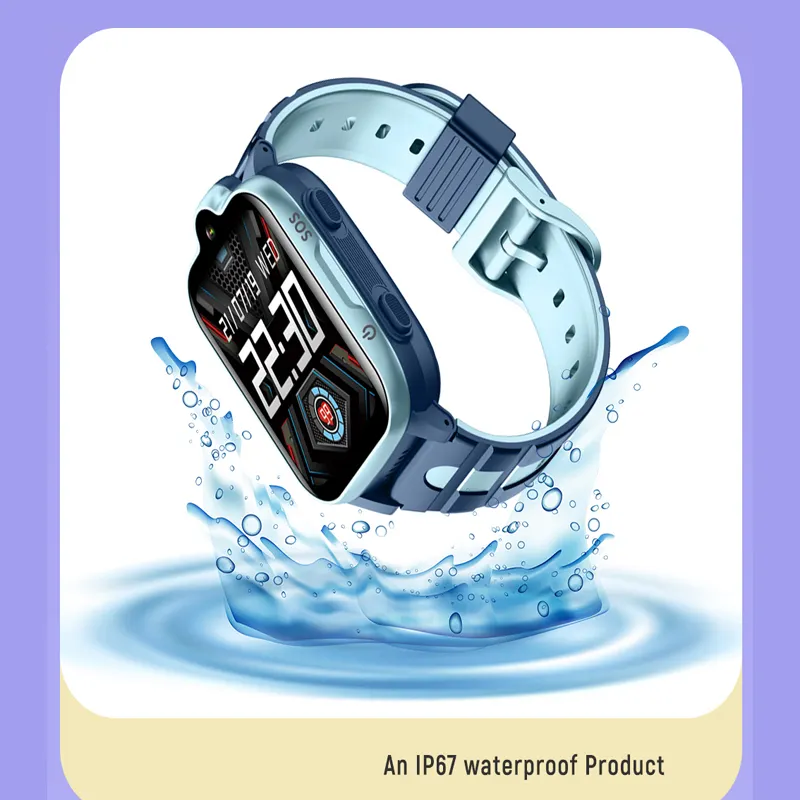 Big screen smart watch 1.69 inches K15 HD video call 4G smartwatch GPS tracking device SIM card SOS IP67 waterproof kids watch