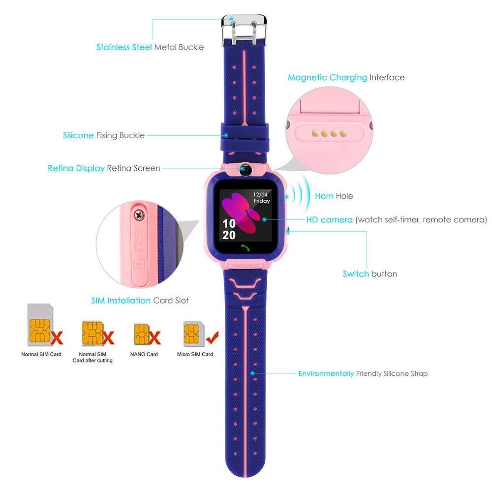 Q12 kids smart watch with sim card IP67 Waterproof sos camera smartwatch phone GPS tracker watch children Q19 A1 DZ09