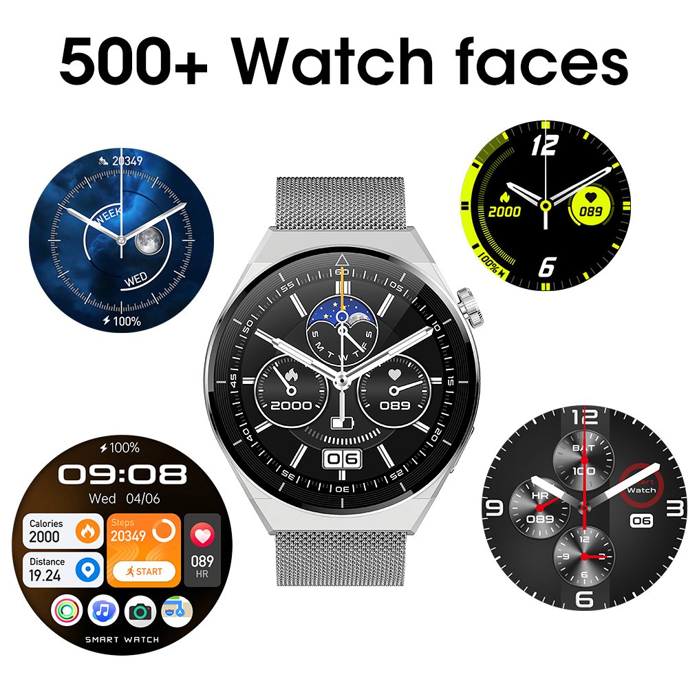 New arrivals GT3 Max Smart watch 1.5inch HD full screen smart fitness phone tracking wrist wireless charging smart watch
