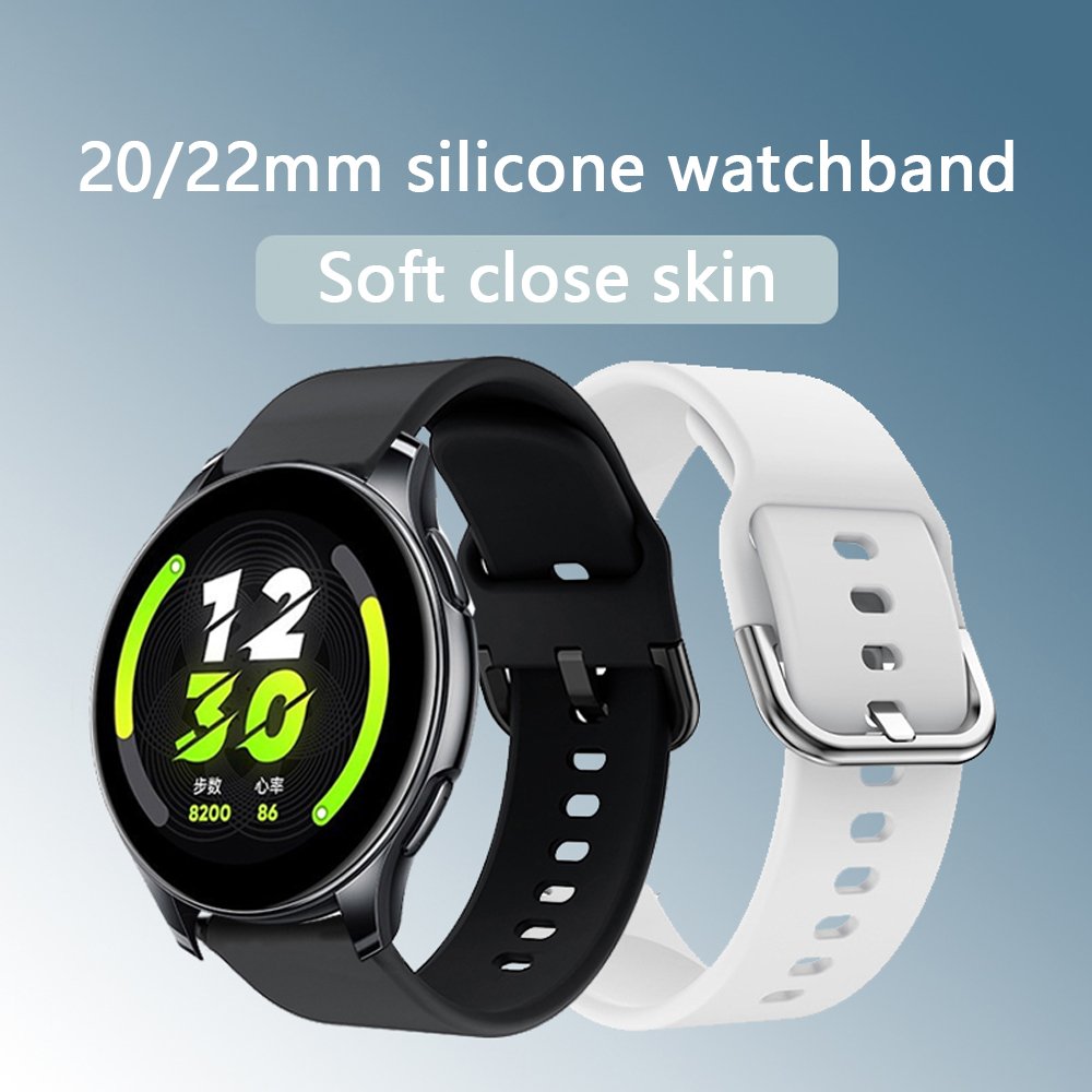 Universal Sport Waterproof Soft Silicone Strap Smart Watch For Watch 20mm 22mm