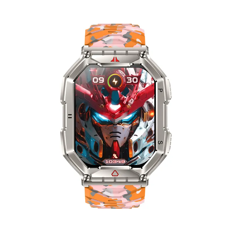 2024 Kr82 Smart Watch Bt Call Compass Outdoor Sports Waterproof Blood Oxygen Heart Rate Monitoring Kr82 Smartwatch for Man