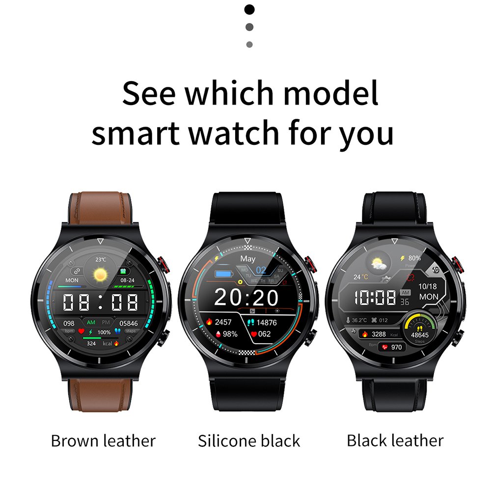Health care products smart watch E88 with ECG PPG bpm steps calorie blood pressure heart rate monitor 360x360 resolution watch