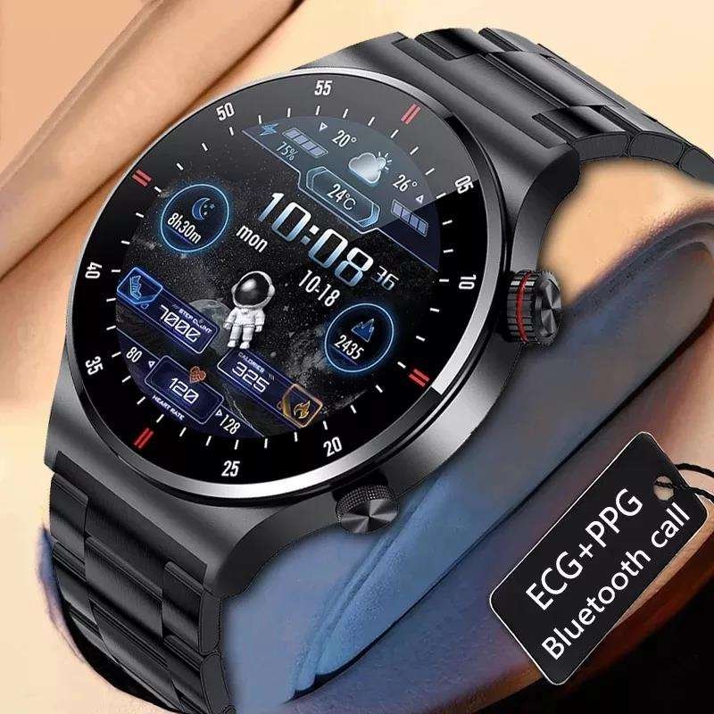 QW33 1.28 inch IPS Round Screen Magnetic Charging Smart Watches Fundo App BT Calling Health Monitoring Smart Watch with NFC