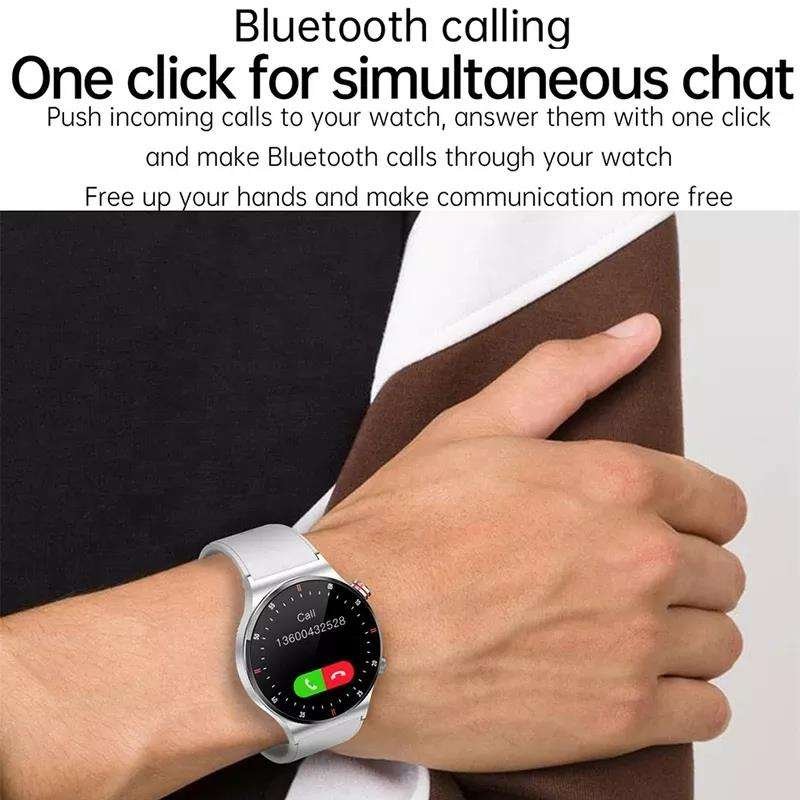 QW33 1.28 inch IPS Round Screen Magnetic Charging Smart Watches Fundo App BT Calling Health Monitoring Smart Watch with NFC