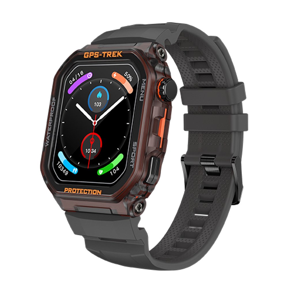 2024 FT61 Outdoor Smart Watch 1.7'' BT Call Waterproof Health Monitoring GPS Positioning Sports trajectory Smartwatch For Men