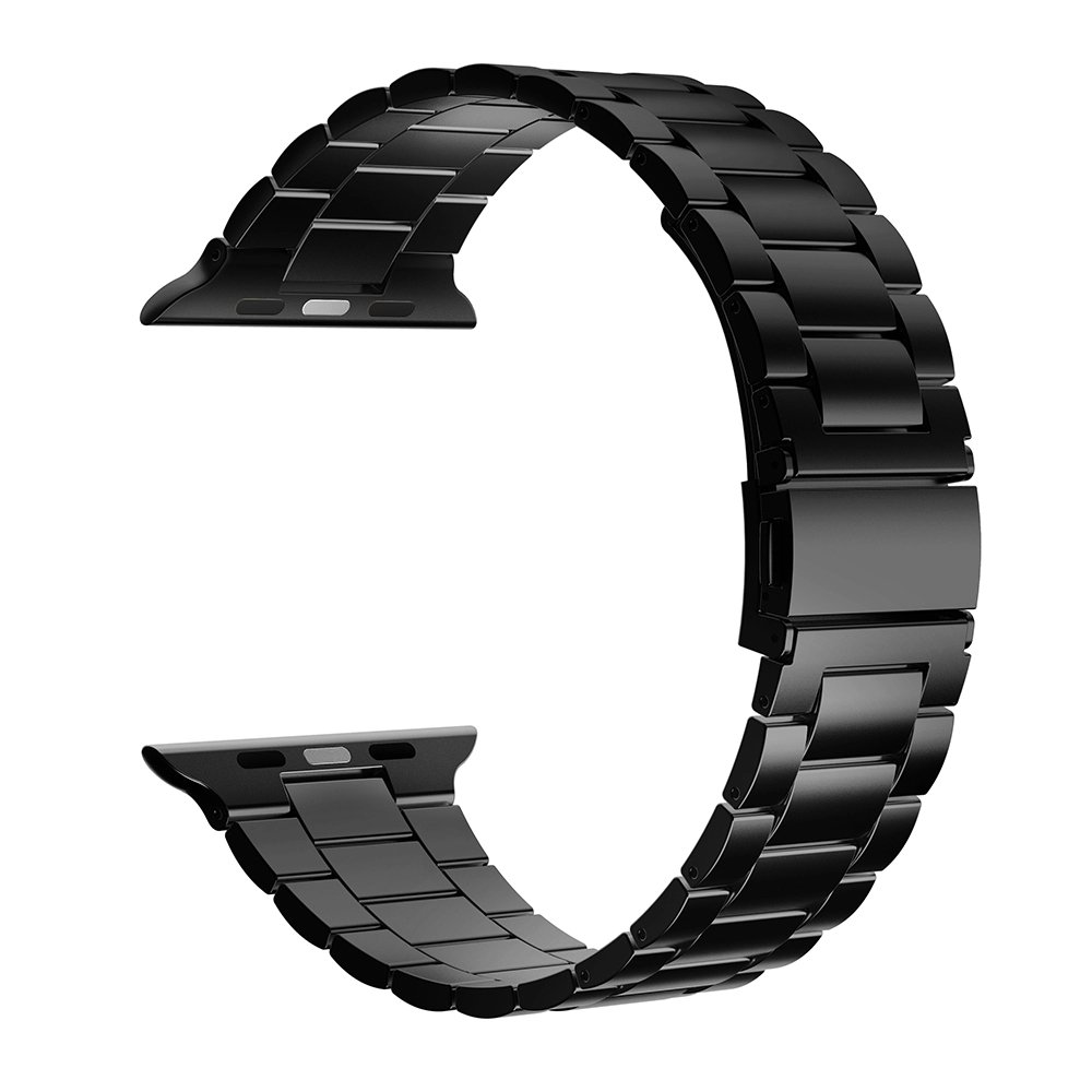 Custom new design Stainless steel metal three link wristband belt smart watch band