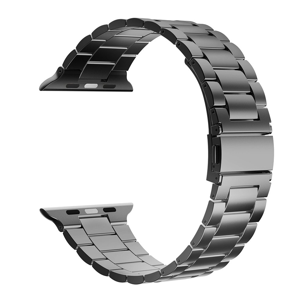 Custom new design Stainless steel metal three link wristband belt smart watch band