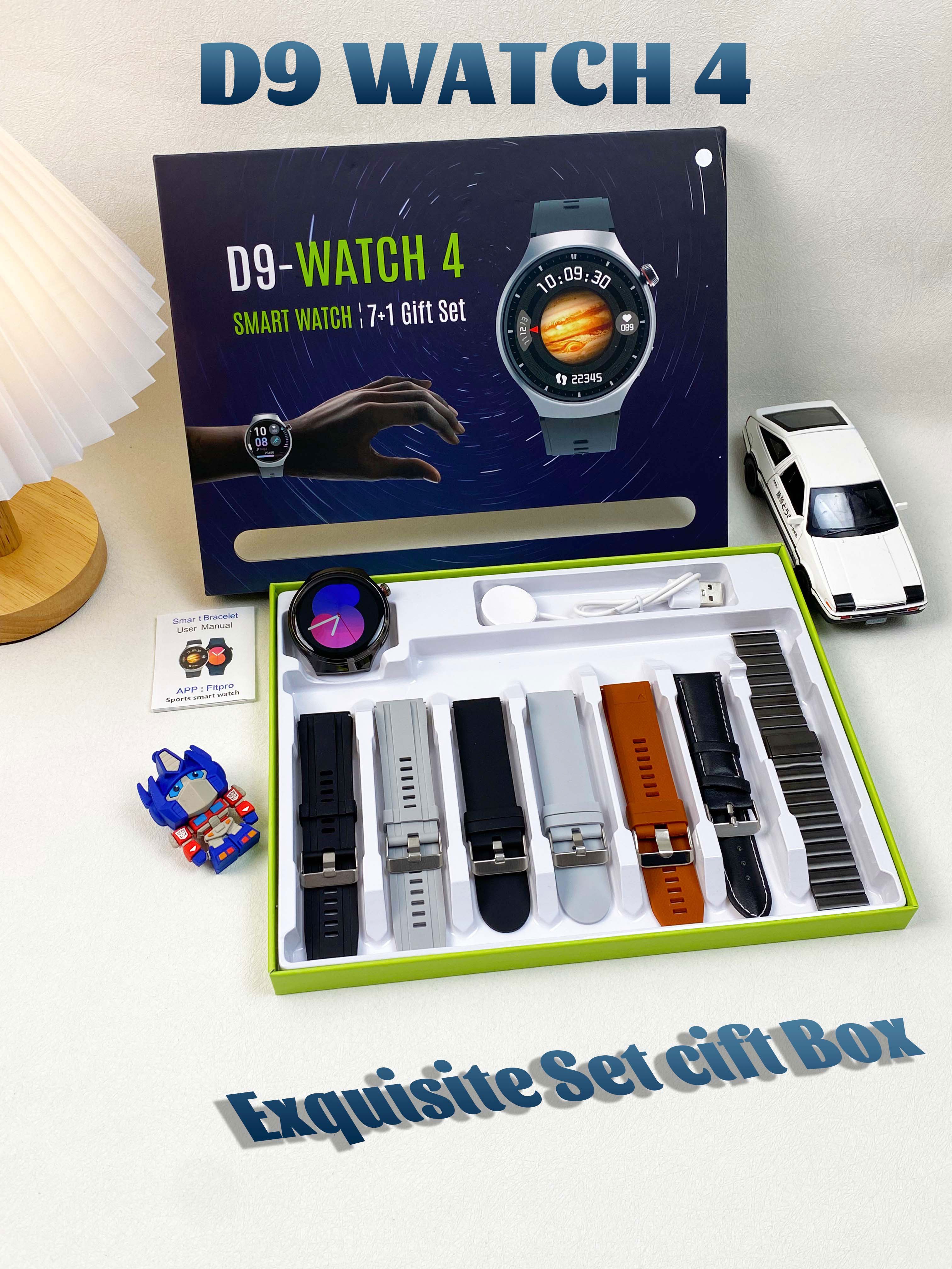 7 in1 suit smart watch D9-watch 4 with 7 straps 2024 Smart Watch for Men Business BT Call Sports health monitoring