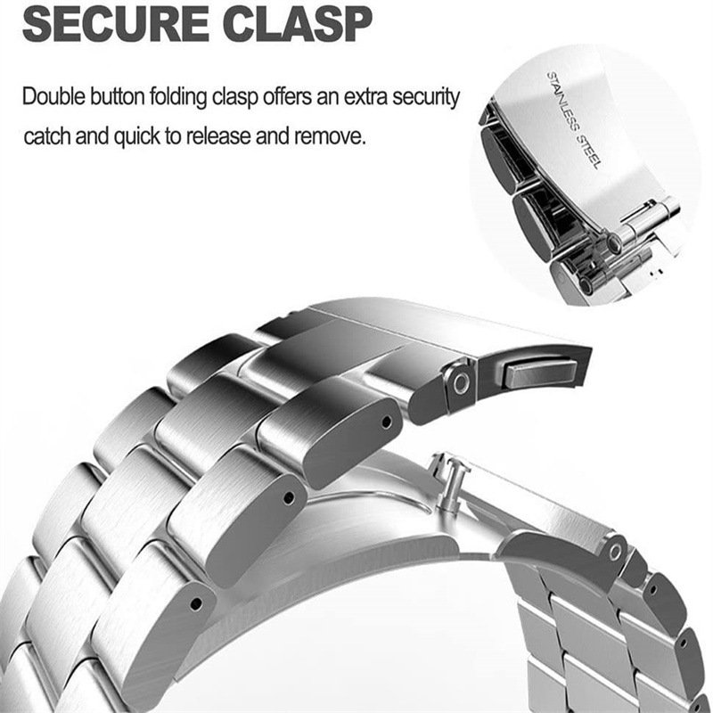 LAIHE Wholesale Quick Release Replacement Luxury 20 22mm Stainless Steel Smart Watch Strap Band For Garmin GT Series