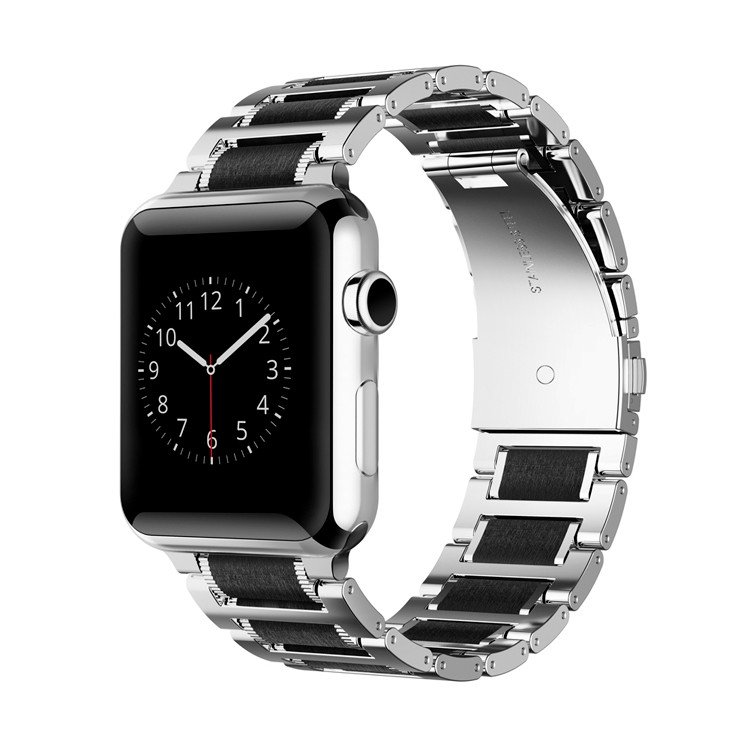Keepwin Luxury Smart Watch Band Belt Strap Wristband Resin Stainless Steel Watch Band for Apple iWatch 9 8 7 6 5 4 3 2 1 SE