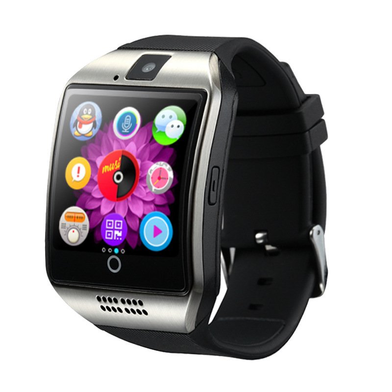 Full Touch smart band Round design high capacity battery Q18 smart watch phone with camera