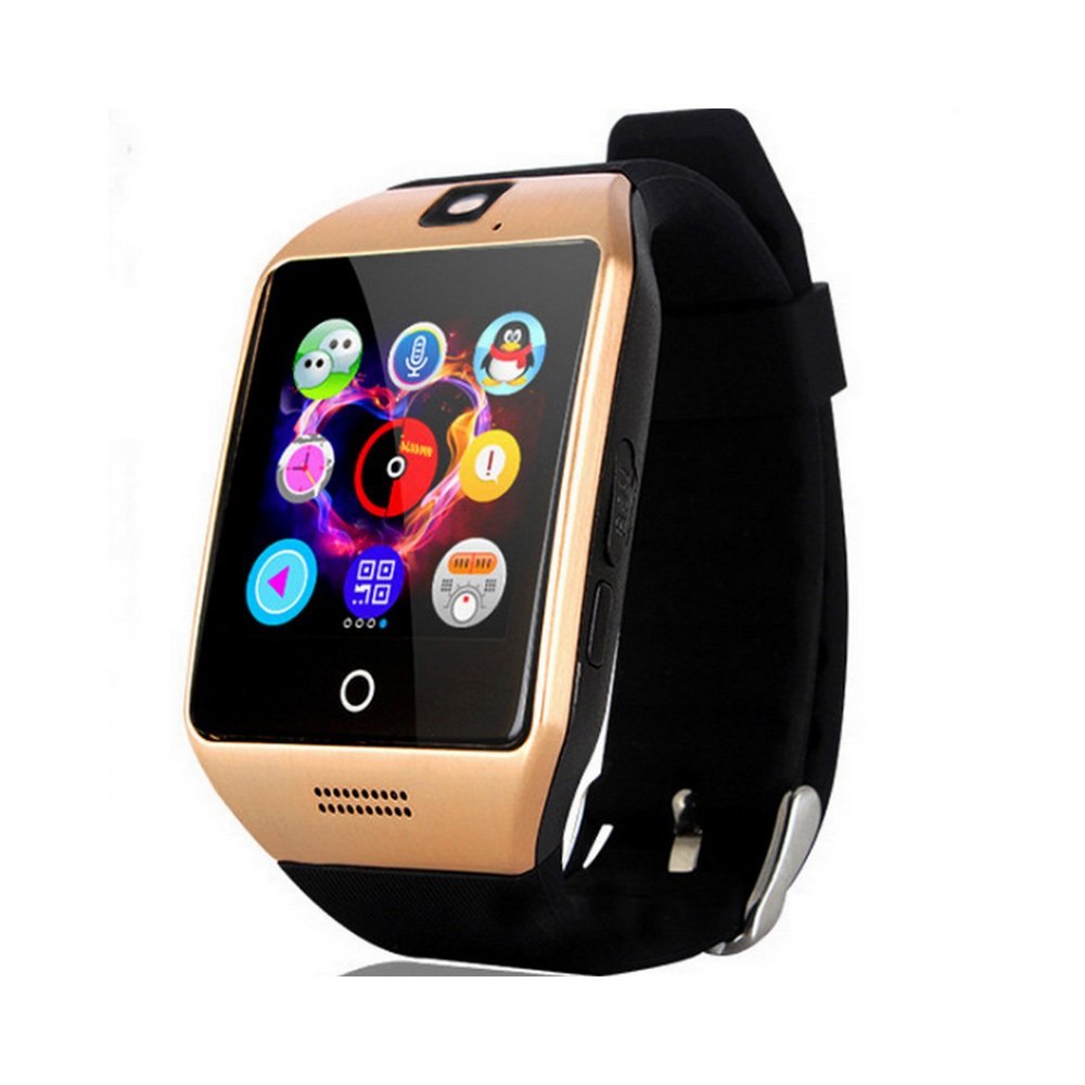Full Touch smart band Round design high capacity battery Q18 smart watch phone with camera