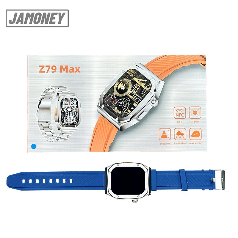 Men HD 2.1 320*385 460Mah Z79Max Smart Watch Z79 Max Ultra Stainless Steel Ip68 Waterproof Compass Nfc Gps Sos Sports Smartwatch