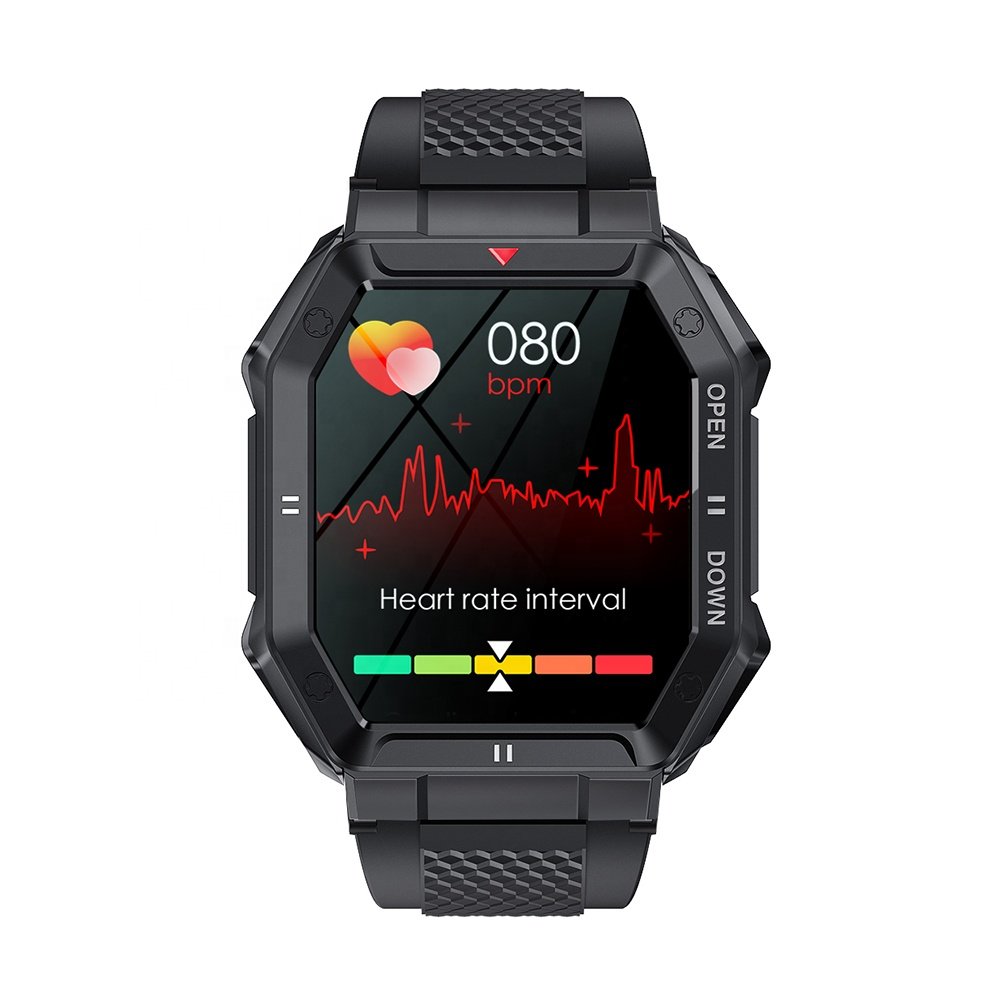 K55 Smart Watch BT Call 350mAh Long Standby Wristwatch Blood Pressure Monitor Outdoor Sports Waterproof Men Smartwatch