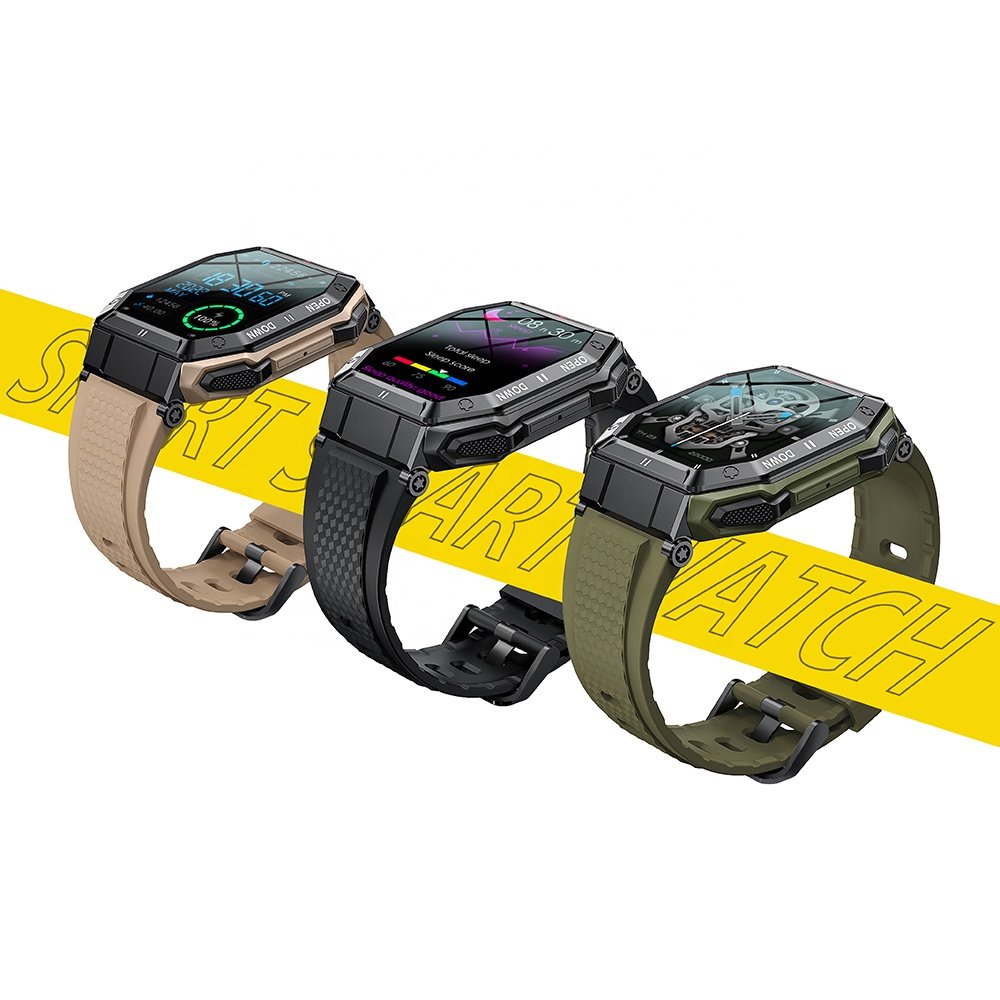 K55 Smart Watch BT Call 350mAh Long Standby Wristwatch Blood Pressure Monitor Outdoor Sports Waterproof Men Smartwatch