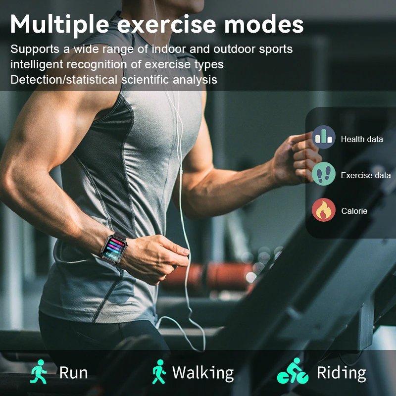 LIGE New Military Bluetooth Call Smart Watch Men 2.01" Sports Fitness Bracelet Waterproof Voice Assistant Smartwatch For Men