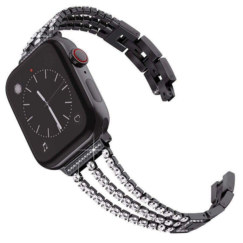 Fashion Diamond Stainless Steel Bracelet Watch Bands for Apple Watch Series 7 6 5 4 3 2 1 SE