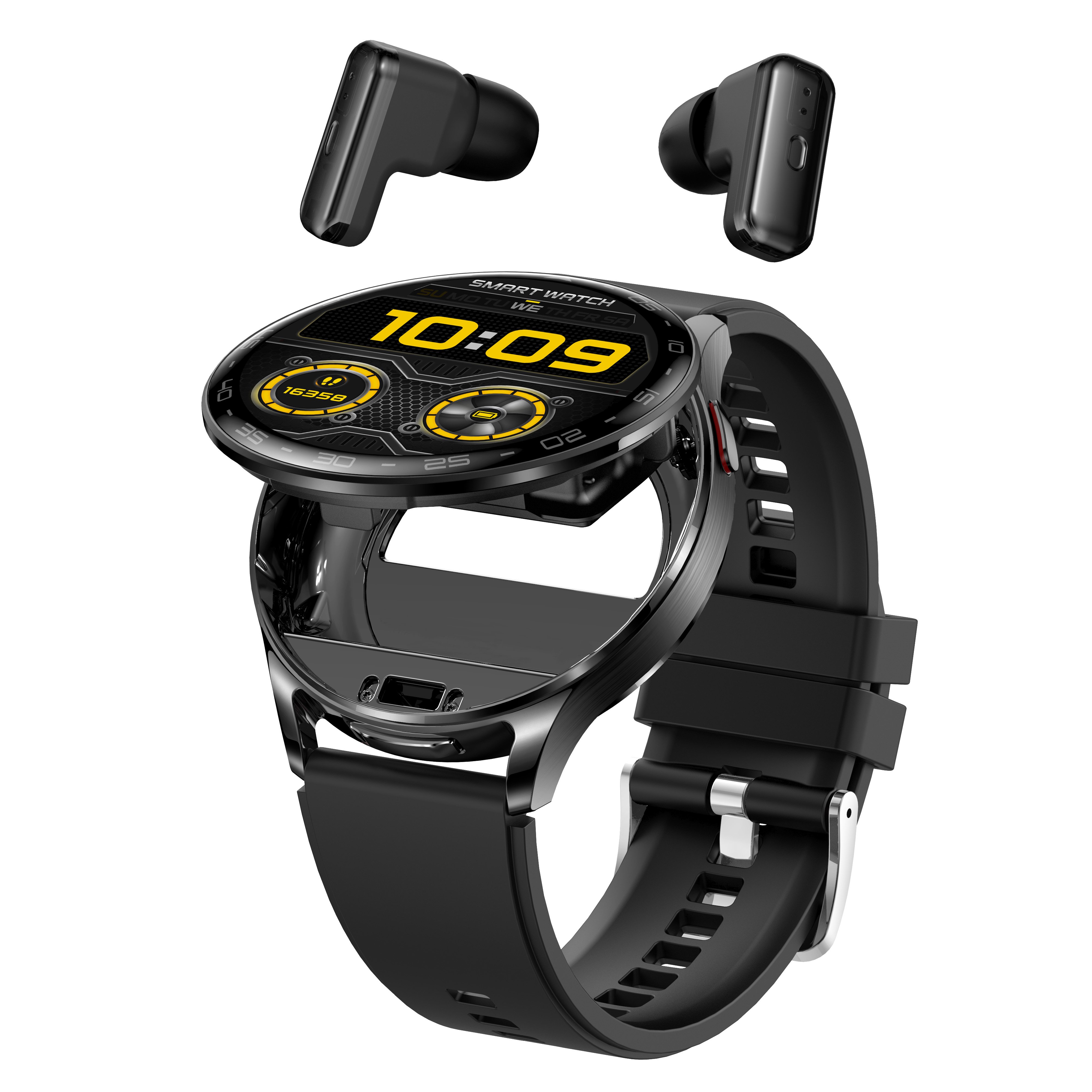 2 in 1 T97 Smart Watch with Wireless Earbuds Men Women Sport Health Monitoring Smartwatch Noise Reduction BT Headset