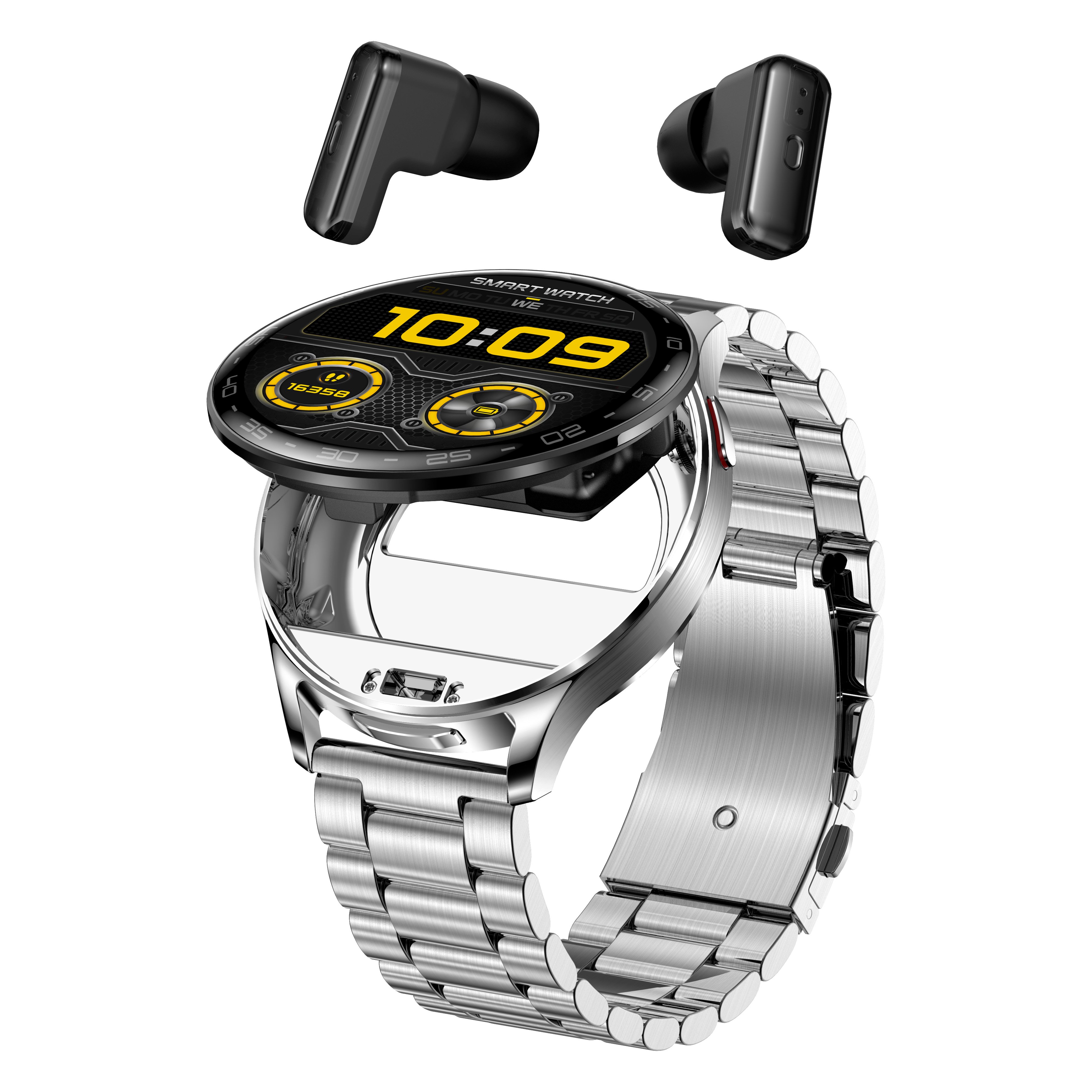 2 in 1 T97 Smart Watch with Wireless Earbuds Men Women Sport Health Monitoring Smartwatch Noise Reduction BT Headset