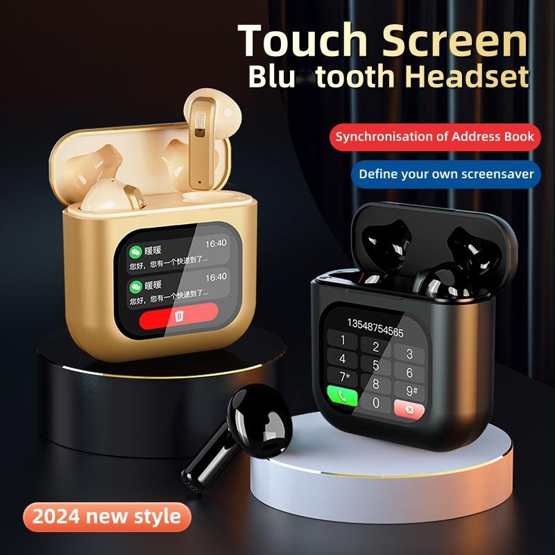 2024 New Arrival Trending Smart Earphones K1 Tws ENC In-ear Noise Reduction True Wireless Earbuds Touch Screen Headphones