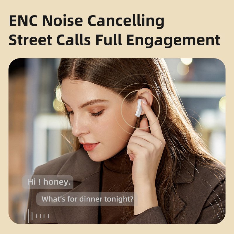2024 New Arrival Trending Smart Earphones K1 Tws ENC In-ear Noise Reduction True Wireless Earbuds Touch Screen Headphones
