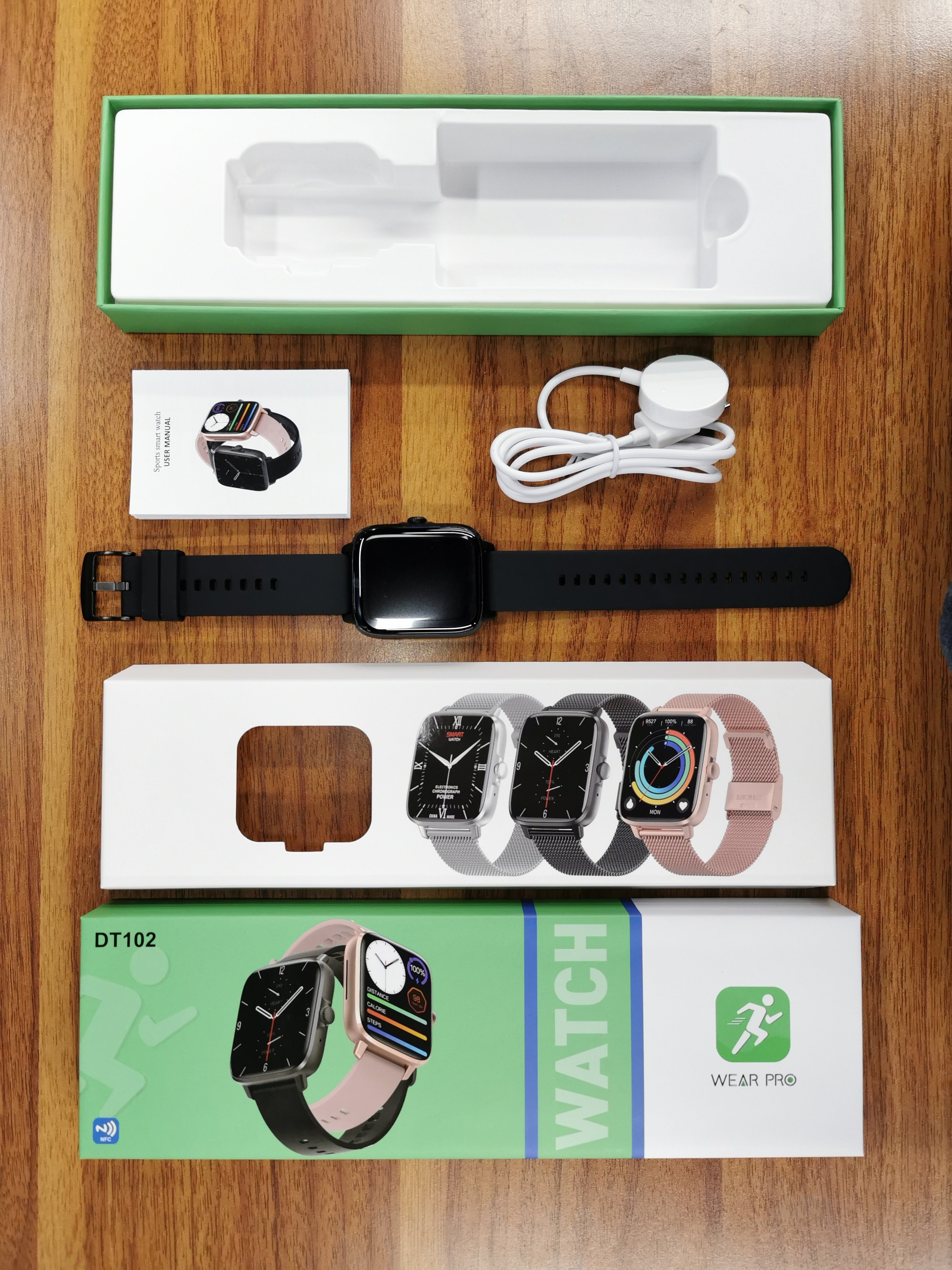 Best Smart Watch 2024 ECG Smart Watch DT102 with 1.9inch Big Screen Heart Rate Blood Pressure BT Call Smartwatch DT102