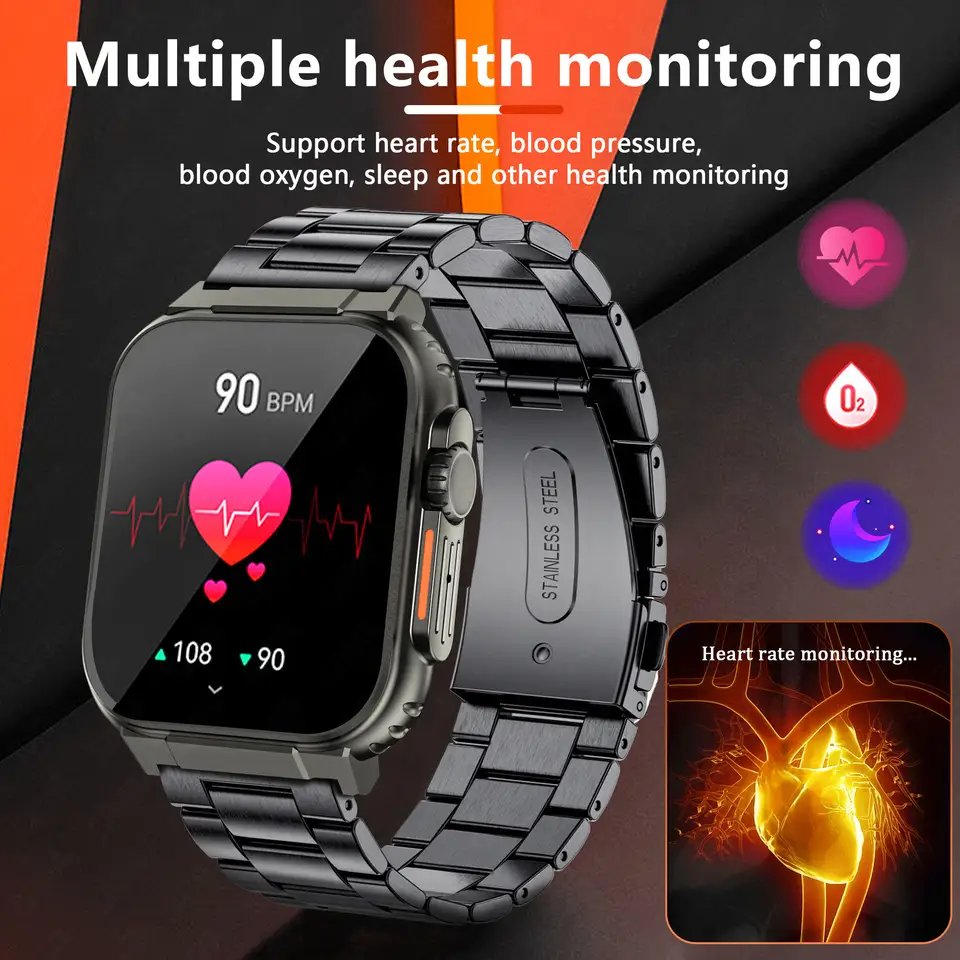 Hot selling product 2024 watches sport man outdoor smart watch for men IP68 waterproof watch smart Android IOS