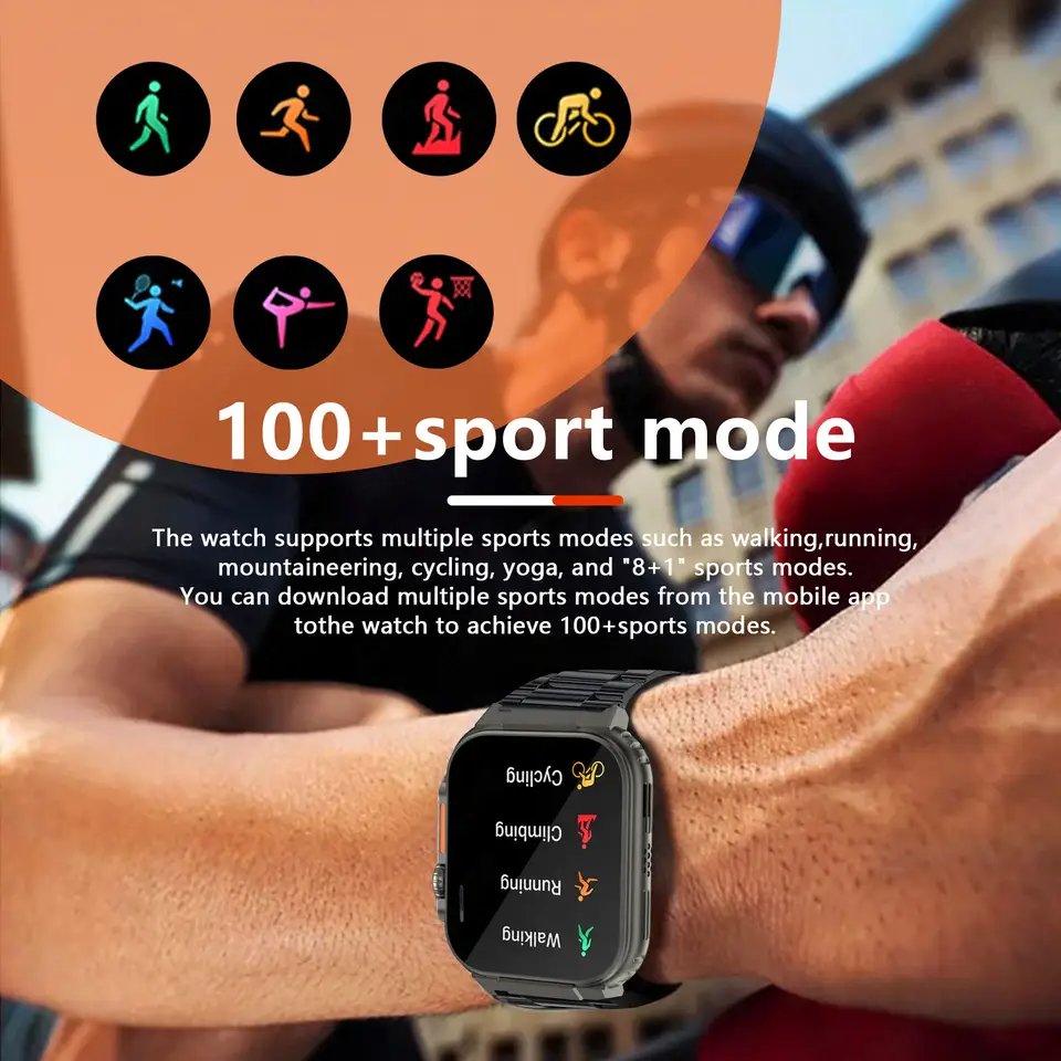 Hot selling product 2024 watches sport man outdoor smart watch for men IP68 waterproof watch smart Android IOS