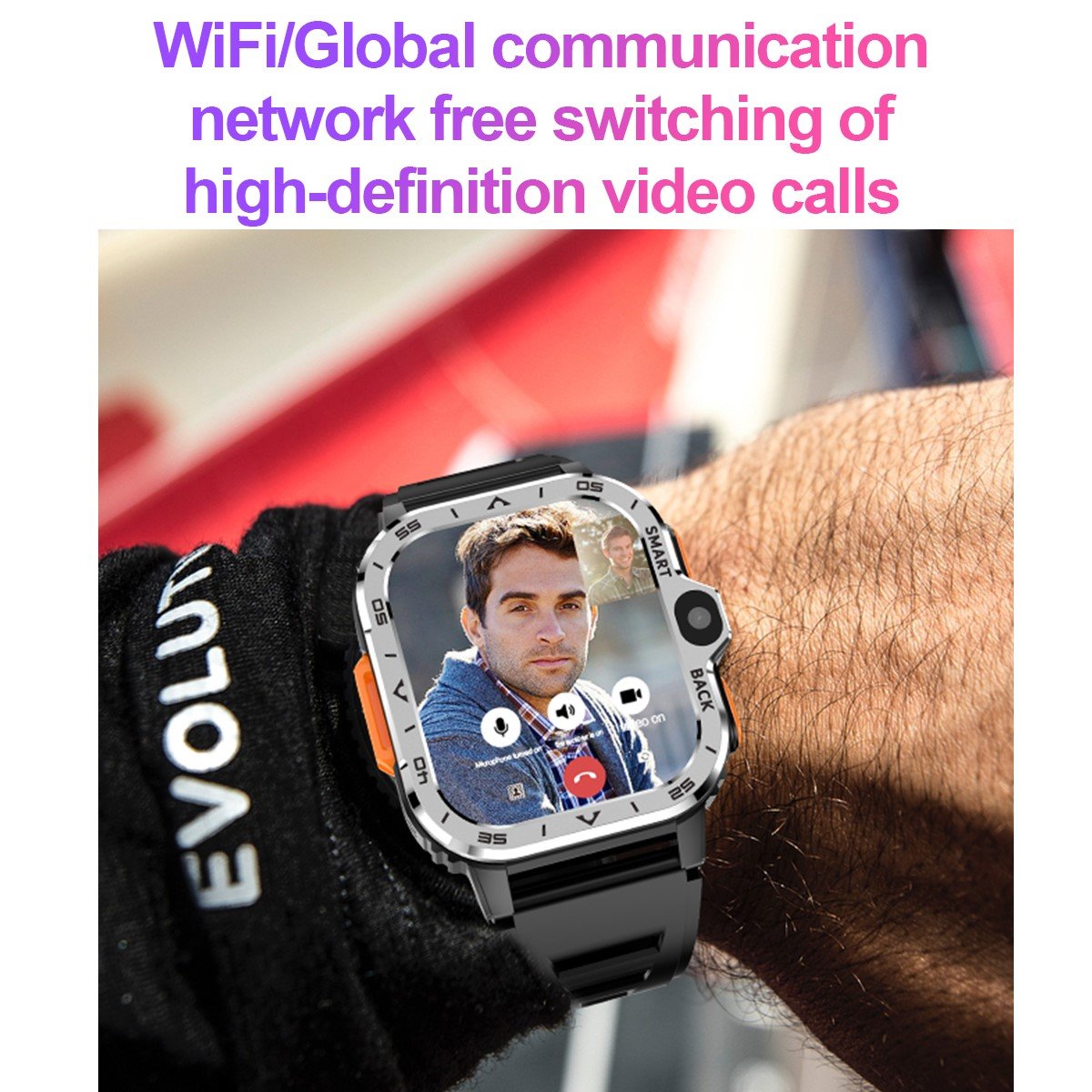 PGD 4g smartwatch front side camera sport 2G+16G 4g rugged ultra pgd android smart watch for men gps with wifi and sim card solt