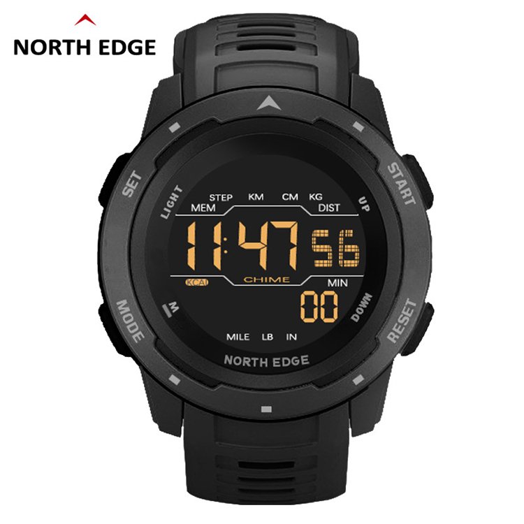NORTH EDGE Watch MARS Men Digital Chronograph Pedometer Calorie Sports Fashion waterproof smart watches 2022