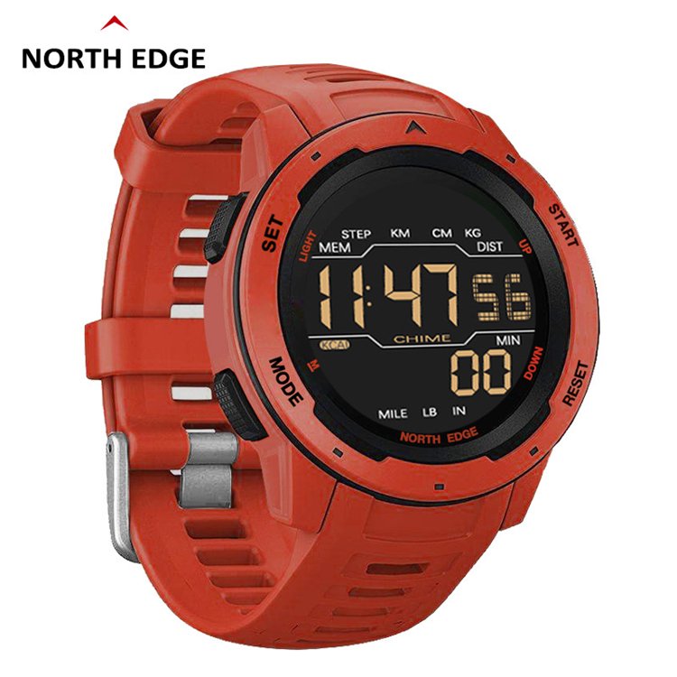 NORTH EDGE Watch MARS Men Digital Chronograph Pedometer Calorie Sports Fashion waterproof smart watches 2022