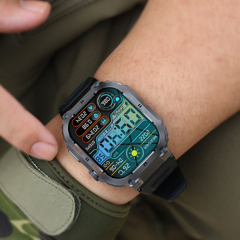 Flyrabbit Top selling BT call Waterproof Outdoor Sport Smart Watch 2024 With Fitness Tracker 400mAH 2 Inch Big Screen smartwatch