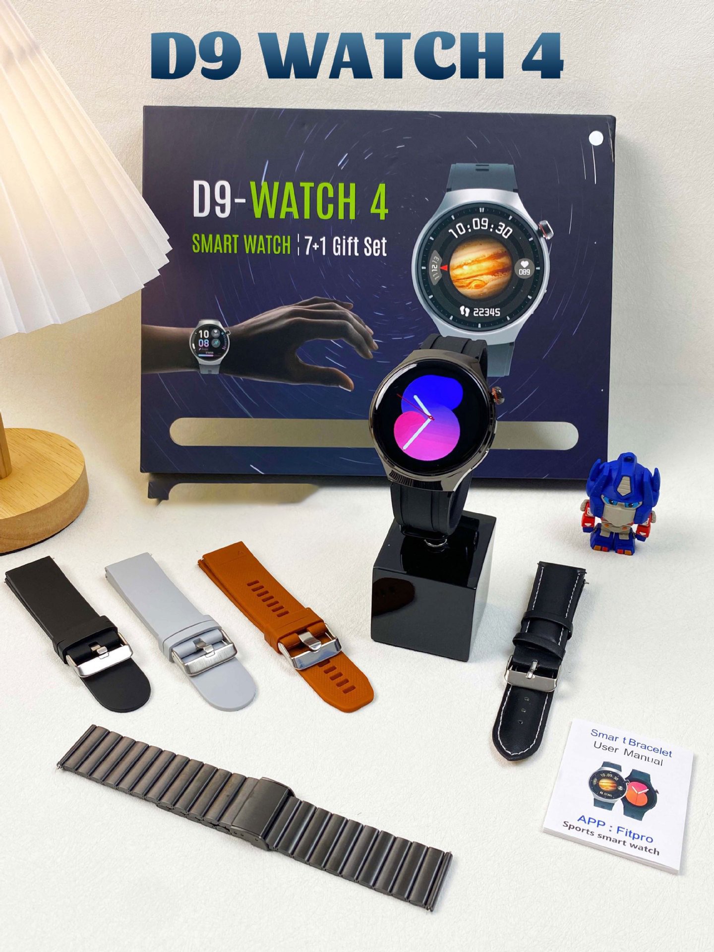 D9 watch smart watch 2024 new hot 10 in 1 in one box 2.3inch large screen with 7 strips smartwatch ultra