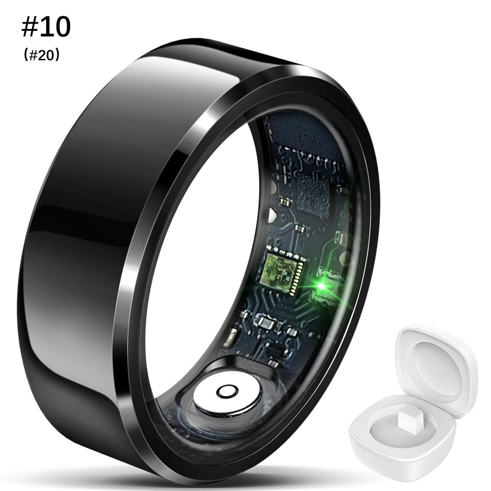 New Heart Rate Sleep Pedometer Smart Ring With Charging Case
